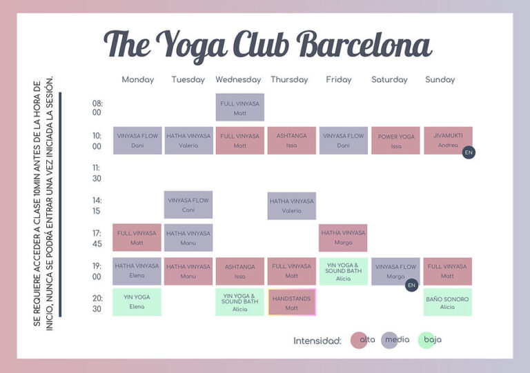 The Yoga Club Barcelona estudio de yoga en Barcelona