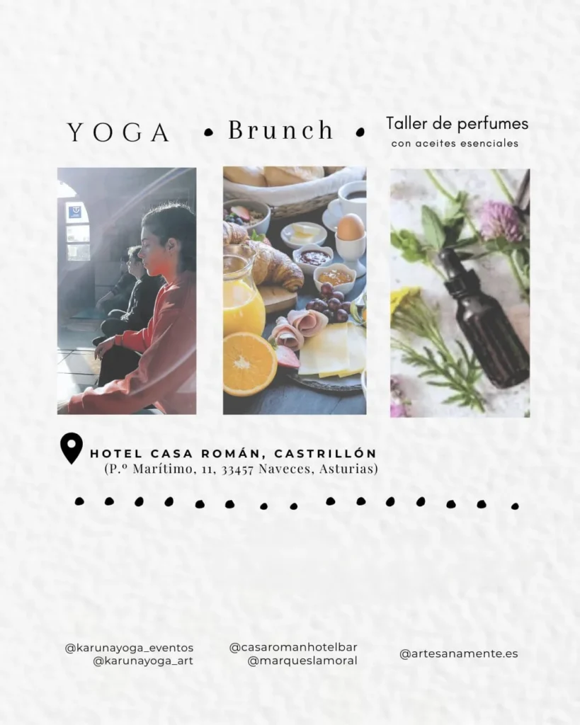 Yoga + Brunch + Taller de Perfumes con Aceites Esenciales en Asturias